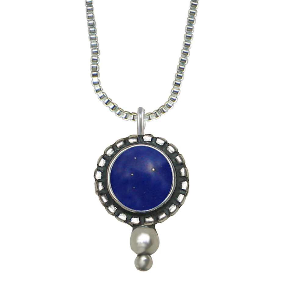 Sterling Silver Little Lapis Lazuli Pendant Necklace